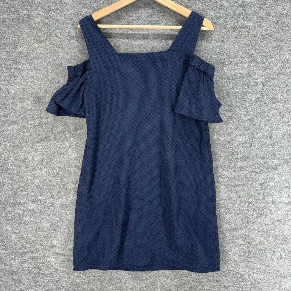 J. Crew Mini Dress Women S Small Short Cold Shoulder Short Sleeve Cotton Lined